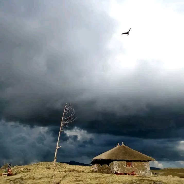 Dramatic sky over Ethiopian landscape
