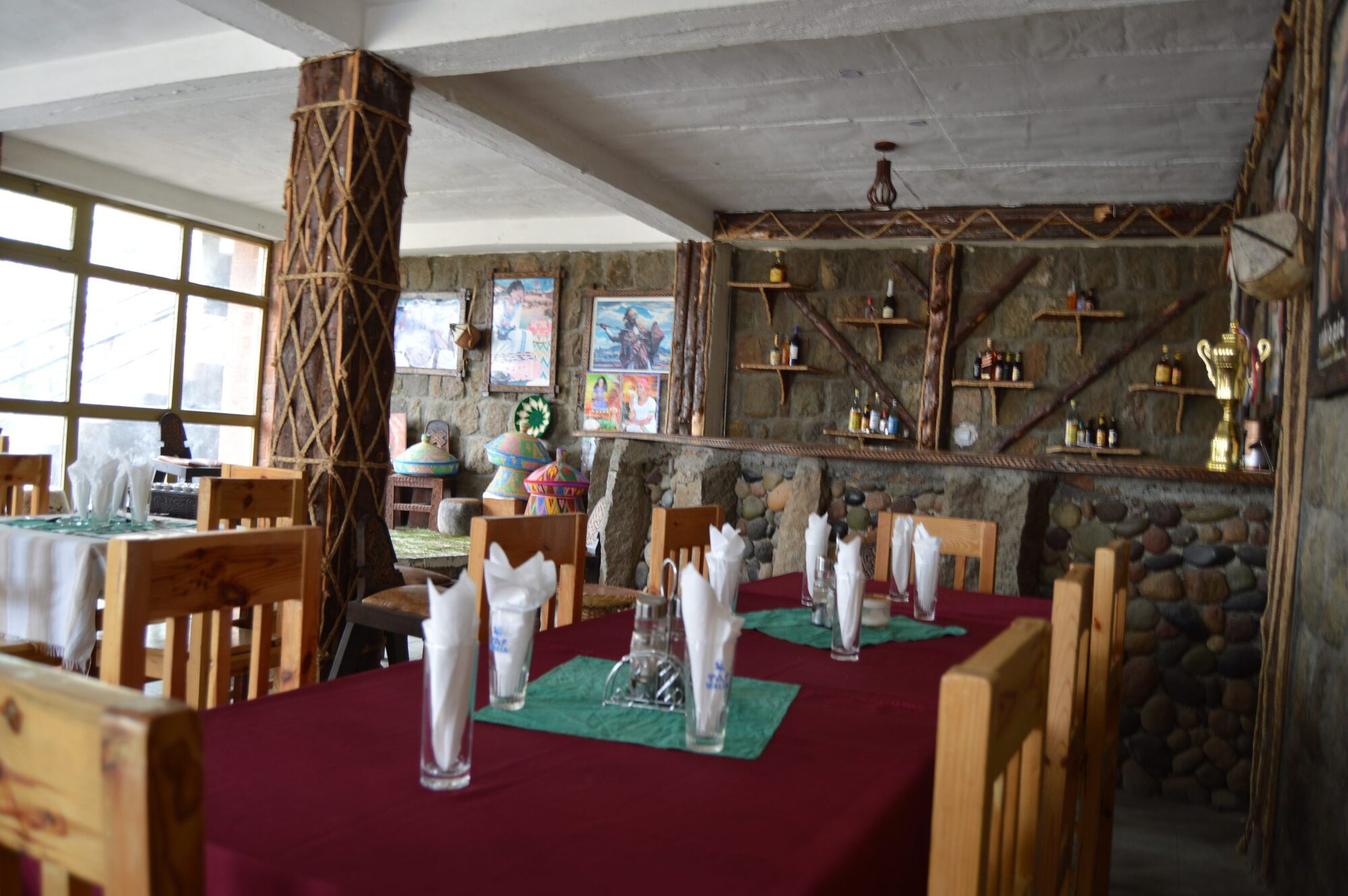 Mountain view from Zan-Seyoum Hotel restaurant in Lalibela
