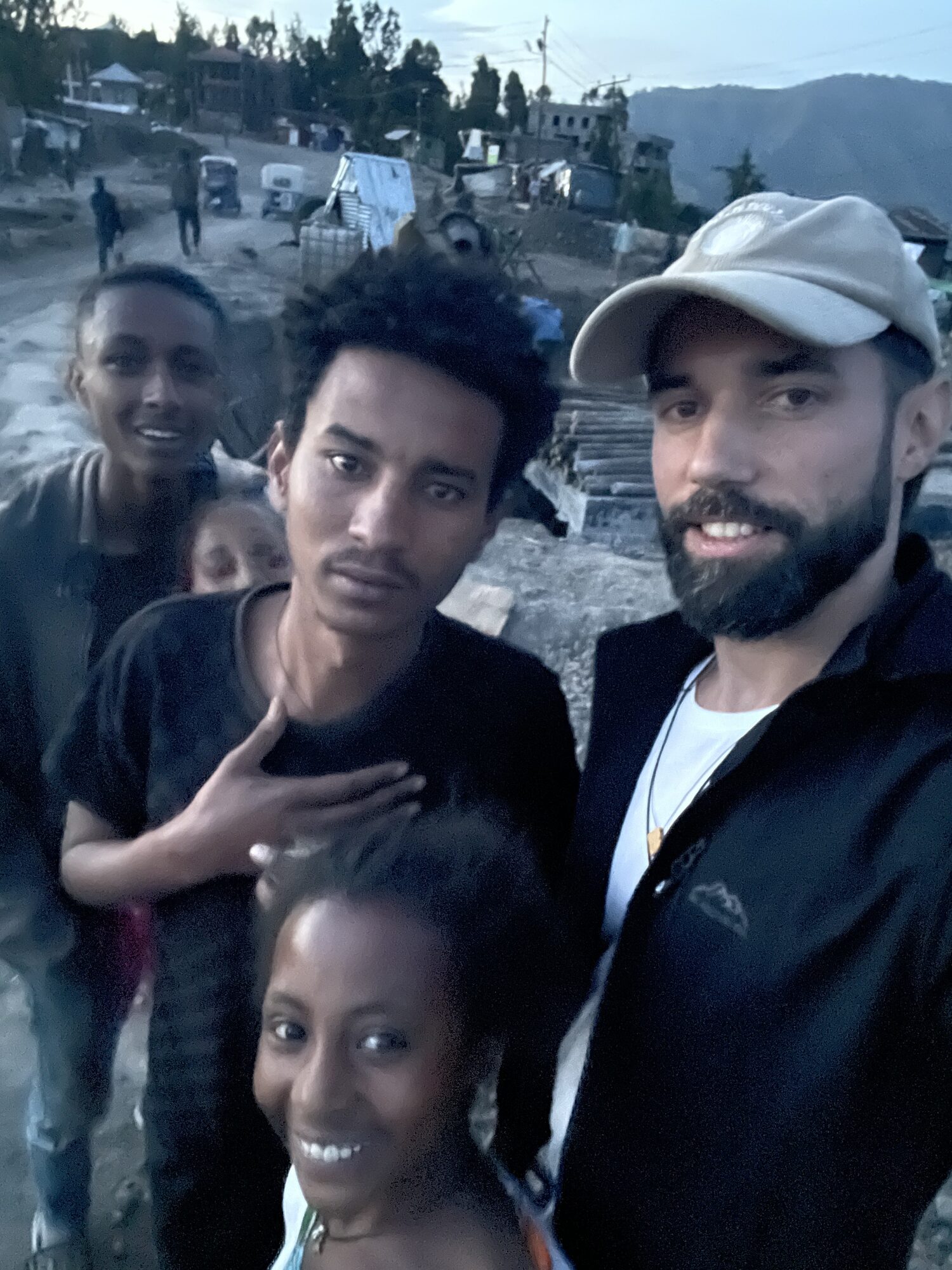 Local children and visitors in Lalibela town — warmth and connection